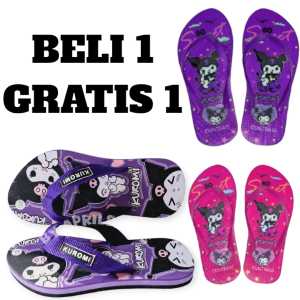 SANDAL ANAK PEREMPUAN KUROMI TERBARU CUTE BELI 1 GRATIS 1