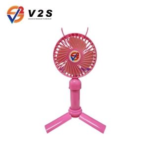 V2S F2 Mini Portable USB Charging Handheld Mini Fan 4.8 Foldable rainbow