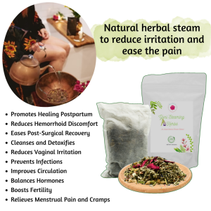Herbal Steaming Herbs for Feminine Care: Yoni Steam for Vaginal Detox Hemorrhoids Hormonal Balance Menstrual Relief and Postpartum Healing Supports Uterine Cleansing and Womb Health Vaginal odor treatment for Yeast Infection Feminine Wash