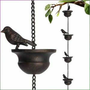 Bird Rain Chain Vintage Drainage Chain Drainage Metal Decoration Practicality Decorative Iron