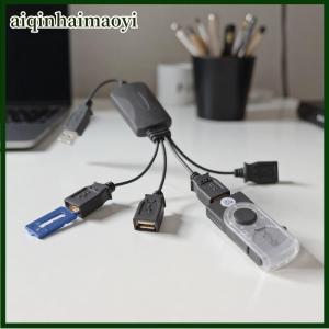 aiqinhaimaoyi 1Pcs USB 2.0 Extension Data Cable 1 Male To 4 Female USB HUB Splitter Extend Cable Power Adapter Socket