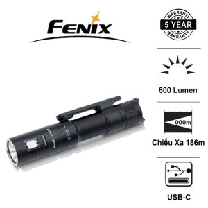 Đèn pin mini FENIX LD12R sáng 600 lumen LED chính và LED phụ pin 14500 800mAh clip gài nam châm