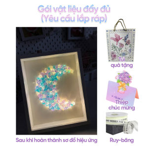 Set Khung Ảnh Thủ Công Làm Bằng Đá Pha Lê Đèn Led Phát Sáng Độc Đáo Và Sang Trọng Làm Quà Tặng Sinh Nhật Valentine