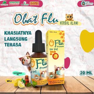 O-FLU Obat kucing Batuk Pilek Bersin dan Flu Herbal 20 ML