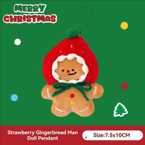 Kawaii bằng nhung cho Giáng sinh Keychain phim hoạt hình Santa Claus Snowman Elk Cây giáng sinh đồ chơi Búp bê nhồi bông treo túi trang trí vật treo trang trí món quà giáng sinh