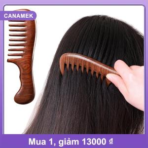 【CANAMEK】 Gỗ đàn hương tự nhiên Tóc Lược chống tĩnh điện bằng gỗ Lược massager dài răng rộng detangle gỗ đàn hương lược chăm sóc tóc hộ gia đình Quà Tặng