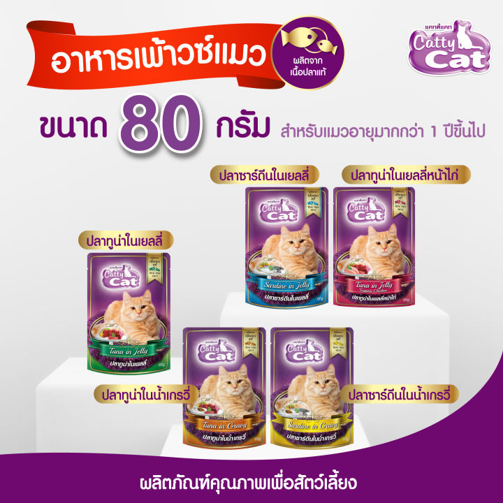 อาหารแมวcattycat ชนิดเปียก 80กรัม | Lazada.co.th