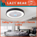 LED Ceiling Fan Light Round Ceiling Light with Fan Remote Control. 