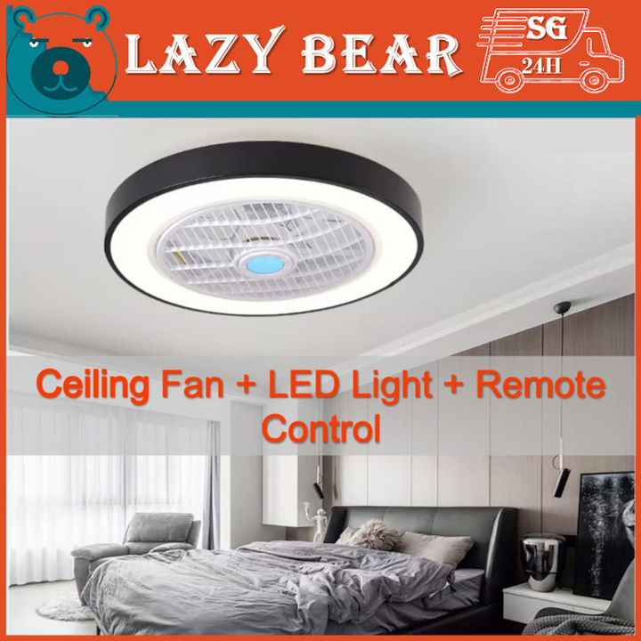 LED Ceiling Fan Light Round Ceiling Light with Fan Remote Control