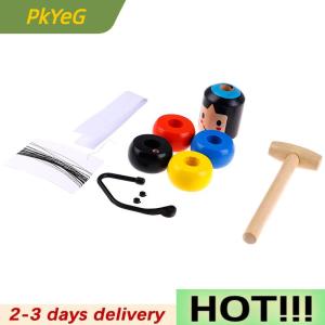 PkYeG 1set Immortal Daruma Unbreakable Wooden Man Magic Toy Fun Toy Accessory