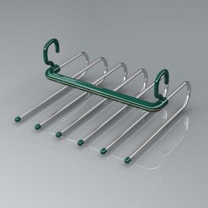 ANGY  Rotatable Pants Hangers Space-Saving Stainless Steel Trouser Hanger Multi-function Folding Clothes Storage Organizer Home