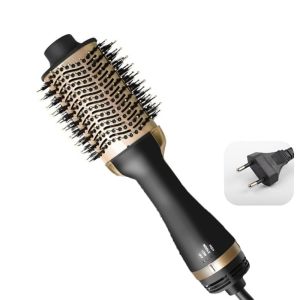 JUTBONG 3 Level Adjustable Hair Dryer 1000W Power 3 IN 1 Air Brush Portable Straight Hair Dryer Blow Dryer Brush Salon Styling