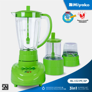 Miyako Blender Plastik 3 in 1 - BL152PF/AP - GRATIS ONGKIR Jabodetabek