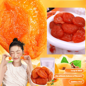 ✨Soft and Sweet✨Pure Natural Dried Apricot Dried Apricot Household No Additives Fruit  Meat Chewy/Natural Dried Apricots/Family Pack Sugar-Free Persimmon Dried Fruit/Low-Calorie Acid-Sweet Fruit Snacks