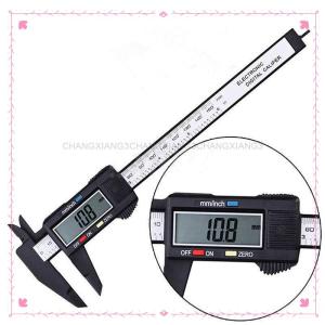 【CHANGXIANG3】 150mm 6inch LCD điện tử kỹ thuật số sợi Carbon Vernier Caliper Gauge micromet