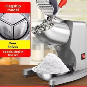Heavy Duty Electric Ice Crusher Shaver High Power Fast Make Smooth Snow Cone For Business And Household