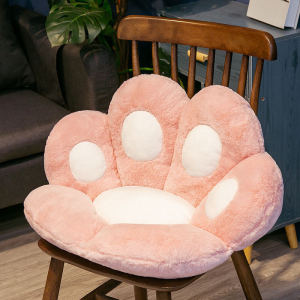 Lj [ready stock] seat cushion cat paw shaped cute seat cushion cat paw shaped lazy sofa office chair cushion for office room