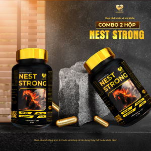 (Mua 2 tặng 1 hộp mặt nạ 30 miếng) AUSMEDIC Viên uống Yến Sào Nest Strong - Hỗ trợ tăng cường sức khỏe nam giới - 90 viên - Công thức cao cấp với Yến Sào Ba Kích L-Arginine và Kẽm - An toàn và hiệu quả