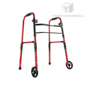 Khung tập đi hợp kim nhôm kết hợp xe đẩy siêu cao cấp Lucass W-39 (Mầu Xanh - Mầu đỏ)