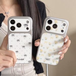 Minimalist Bowknot Flower Cute Phone Case For iPhone 17 16 Pro Max 15 14 Plus 13 Love Heart Polka Dot Shockproof Back Cover
