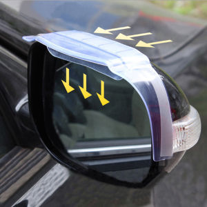 1 Pair Car Rearview Mirror Rain Eyebrow & Rain Protection Visor: Mirror Transparent Wind Guide Wind Design