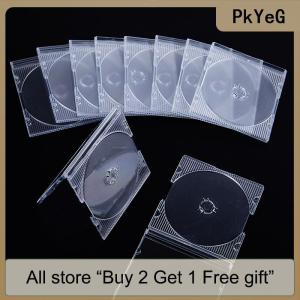 [COD] PkYeG Tool 5 10pcs Household Standard Single Disc Storage Boxes DVD Case CD Case Empty Clear Plastic CD Case Disc CD Box