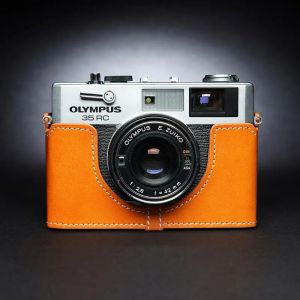 Roadfisher Genuine Real Leather Camera Bag Protect Case Cover Base Grip Shoulder Belt Neck Strap For Olympus 35 RC 35RC