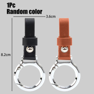 2Pcs Zinc Alloy Leather Keychain Car Key Holder Portable Carabiner Waist Belt Buckle Durable Small Key Rings for Men Women Gift