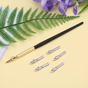 Calligraphy Drawing Dip Ink Nib Pen Set Signature Writing Antique Elegant Gifts