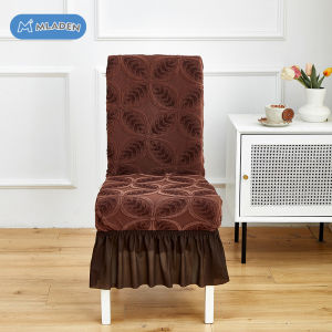 MLADEN Jacquard Chair Cover Removable Stretch Universal Dining Chair Cover Anti-Dirty Banquet Seat Cover
