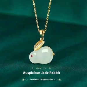 Li-Ning สร้อยข้อมือกระต่ายหยกสำหรับผู้หญิงสไตล์จีนโซ่มือนักเรียนสุดคุ้มของขวัญวันเกิดสไตล์เก่า