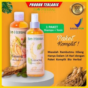 Paket Bio Herbal Ginseng Shampoo & Hair Tonic BPOM