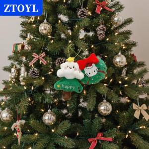 [COD] ZTOYL พวงกุญแจตุ๊กตาซานตาคลอสรูปตัวการ์ตูนน่ารักสำหรับตกแต่งจี้