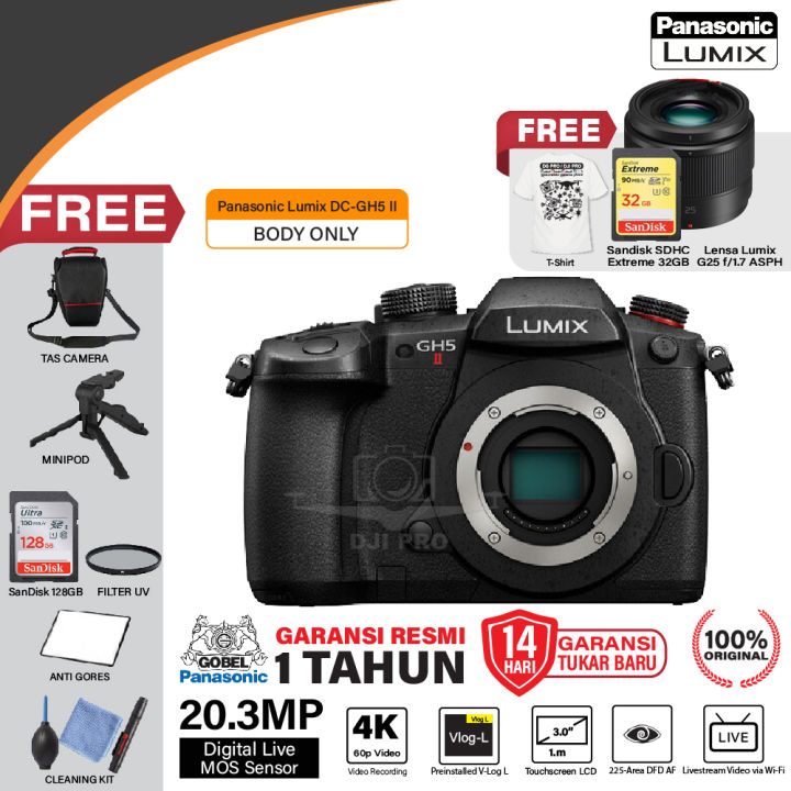 Panasonic Lumix GH5 II Body DC-GH5 Mark 2 Mirrorless Camera Resmi