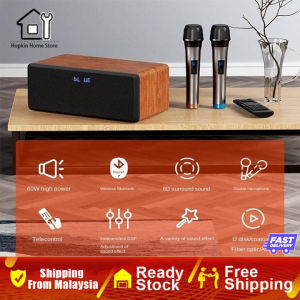 [Malaysia] Karaoke Machine Bluetooth Speaker with Two Microphones for Home Party