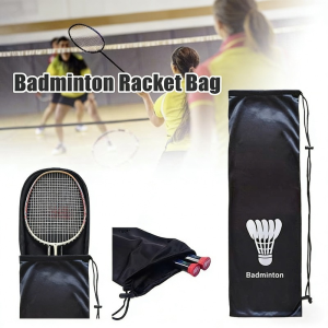 Badminton Racket Bag Drawstring Portable Racket Cover Waterproof Protective Pouch Badminton Racket
