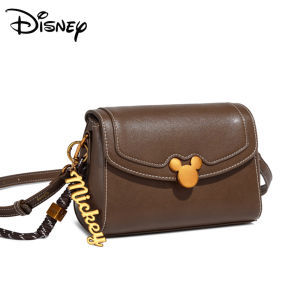 Disney Disney Official Authentic Mickey Series Brown All-Match Fashion Retro Style Messenger Bag Niche Personality Trendy Light Luxury Temperament Shoulder Bag Suitable for Business Shopping Travel Gift