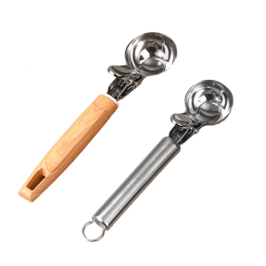 Professional Press Style Ice Cream Scoops Stainless Steel Digger Practical Kitchen Tool Dishwasher Safe Scooper