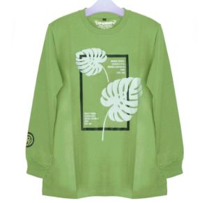 Kaos Lengan Panjang Wanita Dinary Warna Hijau Lemon / Atasan Wanita