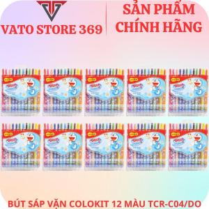 Bút sáp vặn THIÊN LONG COLOKIT 12 màu TCR-C04/DO