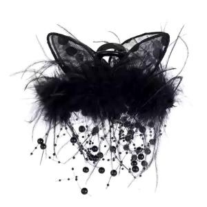 Unique Feather Shaped Large Hair Claw Clip Ponytail Claw Feather Hair Catch Barrettes Hair Adornment Hair Ornaments