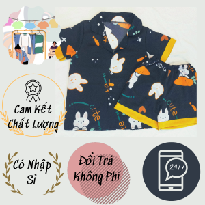 Đồ bộ ngủ Pyjama - Nam/Nữ - Xưởng may tại nhà - Đen Gấu Mèo Đùi