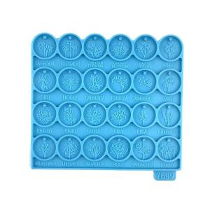 Shiny Glossy Silicone Resin Molds Flower Ornament Mold DIY Keychain Pendant Epoxy Resin Crafting Molds