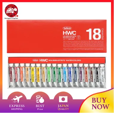 Holbein Transparent Watercolors W403 5ml 18 Colors Set 3403 Finish Type Transparent Watercolor