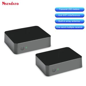 UHF Band hifi digital Wireless Stereo Audio Transceiver Adapter Wireless Wifi Audio Music Transmitter and Receiver for PC iPad
