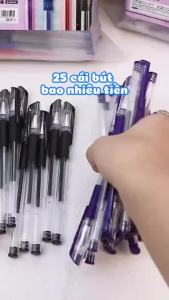 COMBO 50 Bút Bi Nước Bossee Bút Gel Ngòi 0.5mm 4 Màu Mực- Bút Mực Nước Viết Êm Ra Đều Đậm Khô Nhanh Tiết Kiệm
