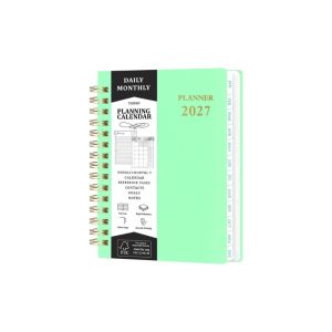 SIMPL A5 2027 Yearly Planner Notebook Thick Paper Efficiency To-do List Notebook Academic Weekly Agenda Portable Schedule Notebook School Office Supplies