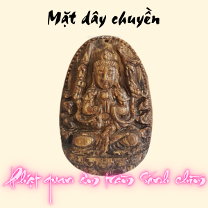Mặt dây chuyền trầm sánh chìm phật bản mệnh tuổi tý - Quan âm thiên thủ thiên nhãn bồ tát
