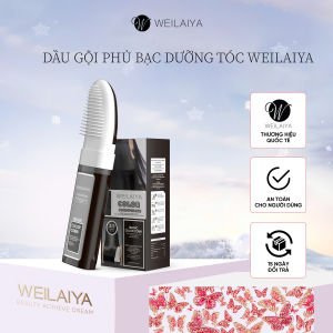 Dầu gội phủ bạc dưỡng tóc WEILAIYA chính hãng có 3 màu tiện lợi bền màu không độc hại hỏng tóc gây kích ứng da hộp 100ml