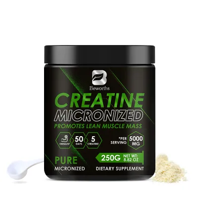 BEWORTHS Creatine Monohydrate Powder 5000mg cho chức năng năng lượng tế bào xây dựng cơ bắp trước khi tập luyện Bột protein